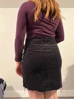 Kut from the Kloth Black High-Waist Pencil Denim Skirt